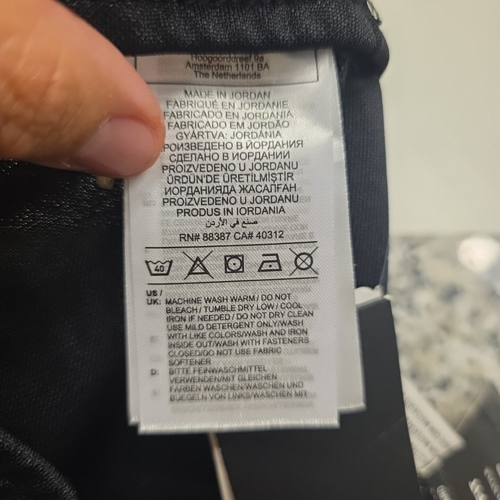 NEW Adidas Men Sweatpants 2X Black Polyester Drawstring Skinny Zipper Leg Ankle - Picture 10 of 11
